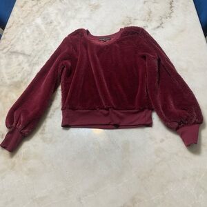 Burgundy Fuzzy Sweater